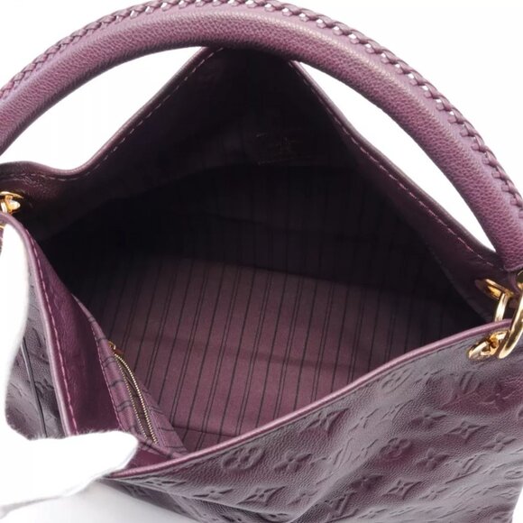 LOUIS VUITTON Artsy MM Shoulder Bag Monogram leather Aube Purple Used - Picture 3 of 7